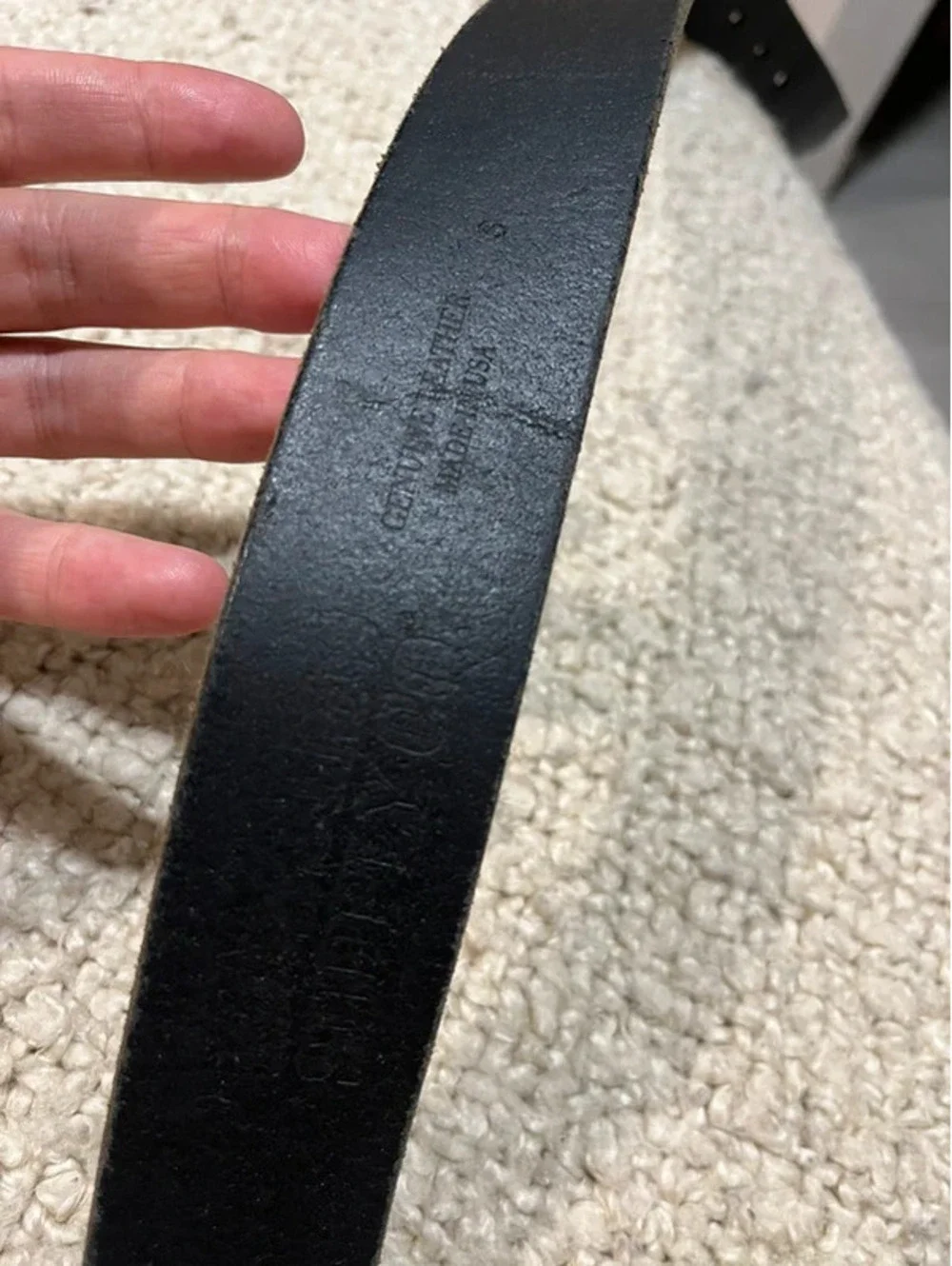 Mossimo Supply Co. Black Made in U.S.A. Genuine Leather Belt Size Small